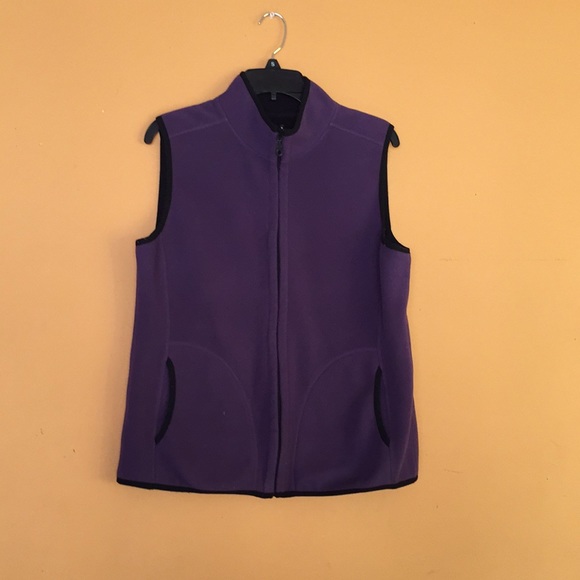 Super warm purple & black reversible vest - Picture 2 of 5
